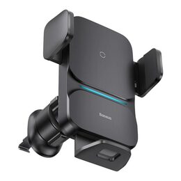 Univerzální držák do ventilační mřížky Baseus Wisdom Auto Alignment s bezdrátovým nabíjením černý
