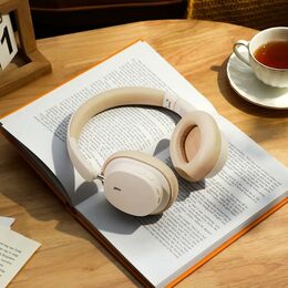 Bluetooth sluchátka Baseus Bowie D05 krémově bílé
