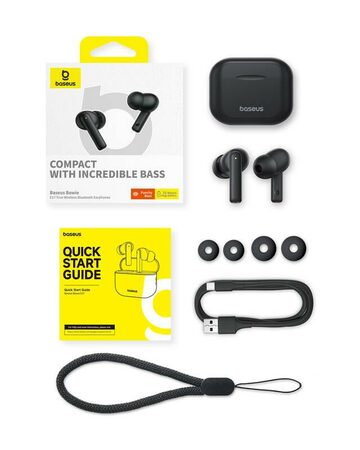 Bluetooth sluchátka Baseus Bowie E17 černá