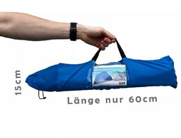 XQMAX Plážový stan skládací UV50+ 270x120x120 modrá KO-X61900550