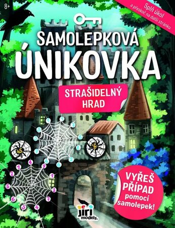 Samolepková únikovka Strašidelný hrad 20x26cm CZ verze