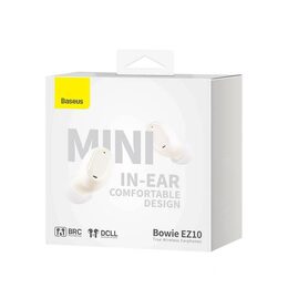 Bluetooth sluchátka Baseus Bowie EZ10 bílé