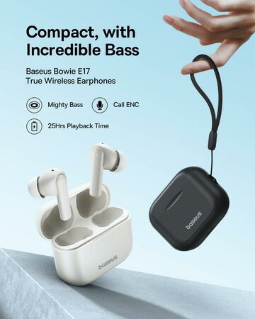 Bluetooth sluchátka Baseus Bowie E17 bílá