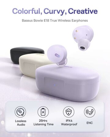 Bluetooth sluchátka Baseus Bowie E18 černá