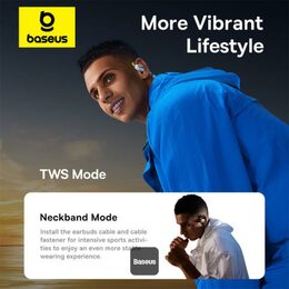 Bluetooth sluchátka Baseus Eli Sport 1 Open-Ear TWS Aurora Green