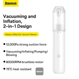 Akumulátorový vysavač do auta Baseus A3lite 12000Pa bílý