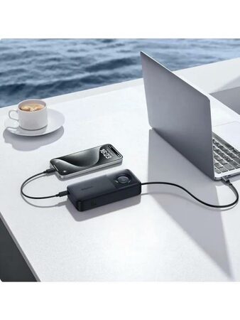 Powerbanka Baseus Free2Pull 20000mAh, 65W, s kabelem USB-C černá