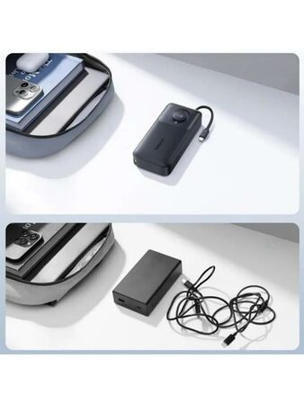 Powerbanka Baseus Free2Pull 20000mAh, 65W, s kabelem USB-C černá