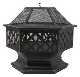 Ohniště Cattara HEXAGON copper patina s poklopem