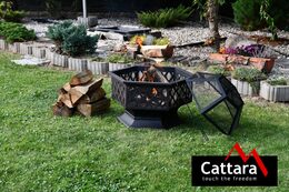 Ohniště Cattara HEXAGON copper patina s poklopem