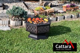 Ohniště Cattara HEXAGON copper patina s poklopem