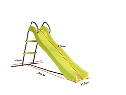 Skluzavka G21 k zahradní houpačce zelená
