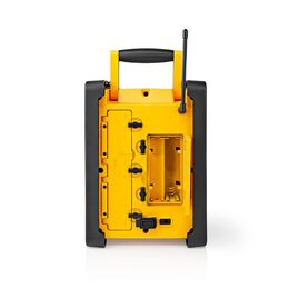 Nedis RDFM3100YW stavební FM rádio s Bluetooth, vodotěsné IPX5, 15W, žlutá / čer