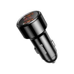Nabíječka do auta Baseus Magic 2x USB 45W 6A s displejem černá