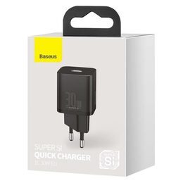 Rychlonabíječka do sítě Baseus Super Si USB-C PD QC 30W černá