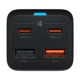 Rychlonabíječka do sítě Baseus GaN3 Pro, 2x USB-C, 2x USB 65W černá