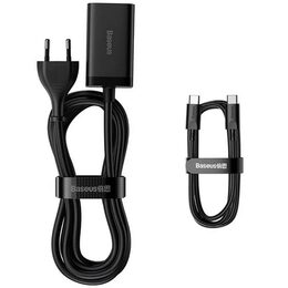 Rychlonabíječka do sítě Baseus GaN3 Pro, 2x USB-C, 2x USB 65W černá