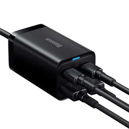 Rychlonabíječka do sítě Baseus GaN3 Pro, 2x USB-C, 2x USB 65W černá
