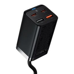 Rychlonabíječka do sítě Baseus GaN3 Pro, 2x USB-C, 2x USB 65W černá