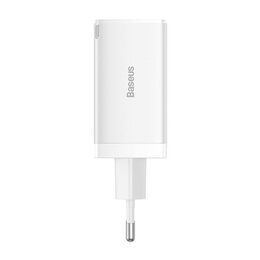 Rychlonabíječka do sítě Baseus GaN5 Pro 65W 2x USB-C, 1x USB bílá s kabelem USB-C/USB-C 100W 1m