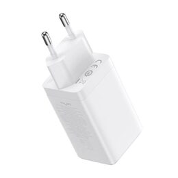 Rychlonabíječka do sítě Baseus GaN5 Pro 65W 2x USB-C, 1x USB bílá s kabelem USB-C/USB-C 100W 1m
