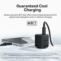 Rychlonabíječka do sítě Baseus Palm 30W 1xUSB 1xUSB-C PD QC 3.0 černá