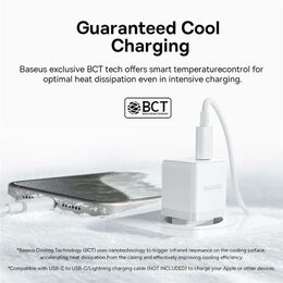 Rychlonabíječka do sítě Baseus Palm 30W 1xUSB 1xUSB-C PD QC 3.0 bílá