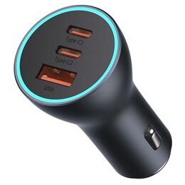 Nabíječka do auta Baseus Magic 2x USB-C, USB 65W černá