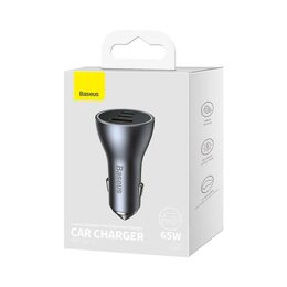 Nabíječka do auta Baseus Magic 2x USB-C, USB 65W černá
