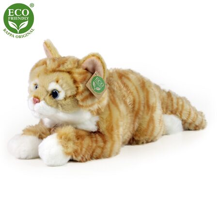 Rappa Plyšová mourovatá kočka hnědá 40 cm ECO-FRIENDLY