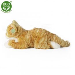 Rappa Plyšová mourovatá kočka hnědá 40 cm ECO-FRIENDLY