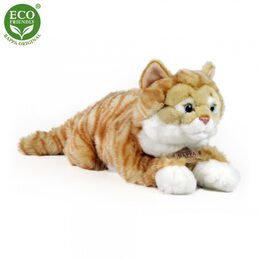 Rappa Plyšová mourovatá kočka hnědá 40 cm ECO-FRIENDLY