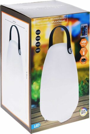 PROGARDEN Nabíjecí lampa kempingová venkovní s ovladačem RGB 26 cm KO-CY8001950