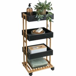 EXCELLENT HOUSEWARE Pojízdný regál do koupelny 4 police 88 cm KO-KR8000040