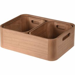 EXCELLENT Sada dřevěných úložných boxů 3 ks KO-KR8000170