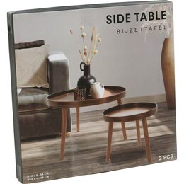 HOMESTYLING Odkládací stolek sada 2 ks borovice tmavě hnědá KO-KR8200310