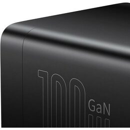 Rychlonabíječka do sítě Baseus GaN3 Pro, 2x USB-C, 2x USB + AC 100W s kabelem USB-C/USB-C černá