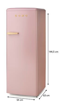 Retro lednice s mrazákem uvnitř - růžová - DOMO DO91708R, Objem chladničky: 194