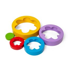 Bigjigs Toys Skládací květinová věž