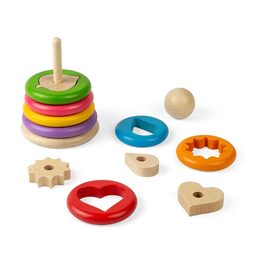 Bigjigs Toys Nasazování tvarů na tyč