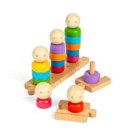 Bigjigs Toys Nasazování Duhová rodina