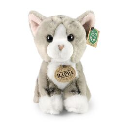 Rappa Plyšová kočka šedá 18 cm ECO-FRIENDLY