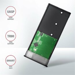 Externí box AXAGON EEM2-SBC , USB-C 3.2 Gen 2 - M.2 SATA SSD kovový RAW box, bezšroubkový