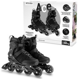 Spokey ACE Fitness kolečkové brusle, černé, vel. 40