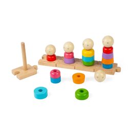 Bigjigs Toys Nasazování Duhová rodina
