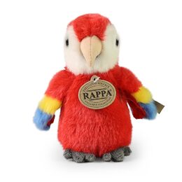 Rappa Plyšový papoušek Ara 16 cm červený ECO-FRIENDLY