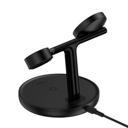 Bezdrátový nabíjecí stojánek Baseus Simple Swan 3in1 20W USB-C černý