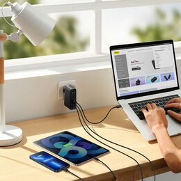 Rychlonabíječka do sítě Baseus GaN5 Pro 140W  2x USB-C, 1x USB černá