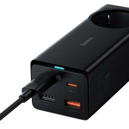 Rychlonabíječka do sítě Baseus GaN3 Pro, 2x USB-C, 2x USB + AC 65W černá