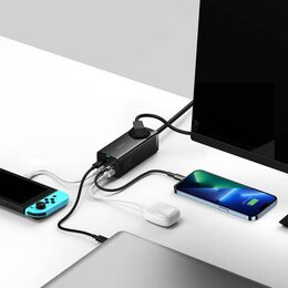 Rychlonabíječka do sítě Baseus GaN3 Pro, 2x USB-C, 2x USB + AC 65W černá